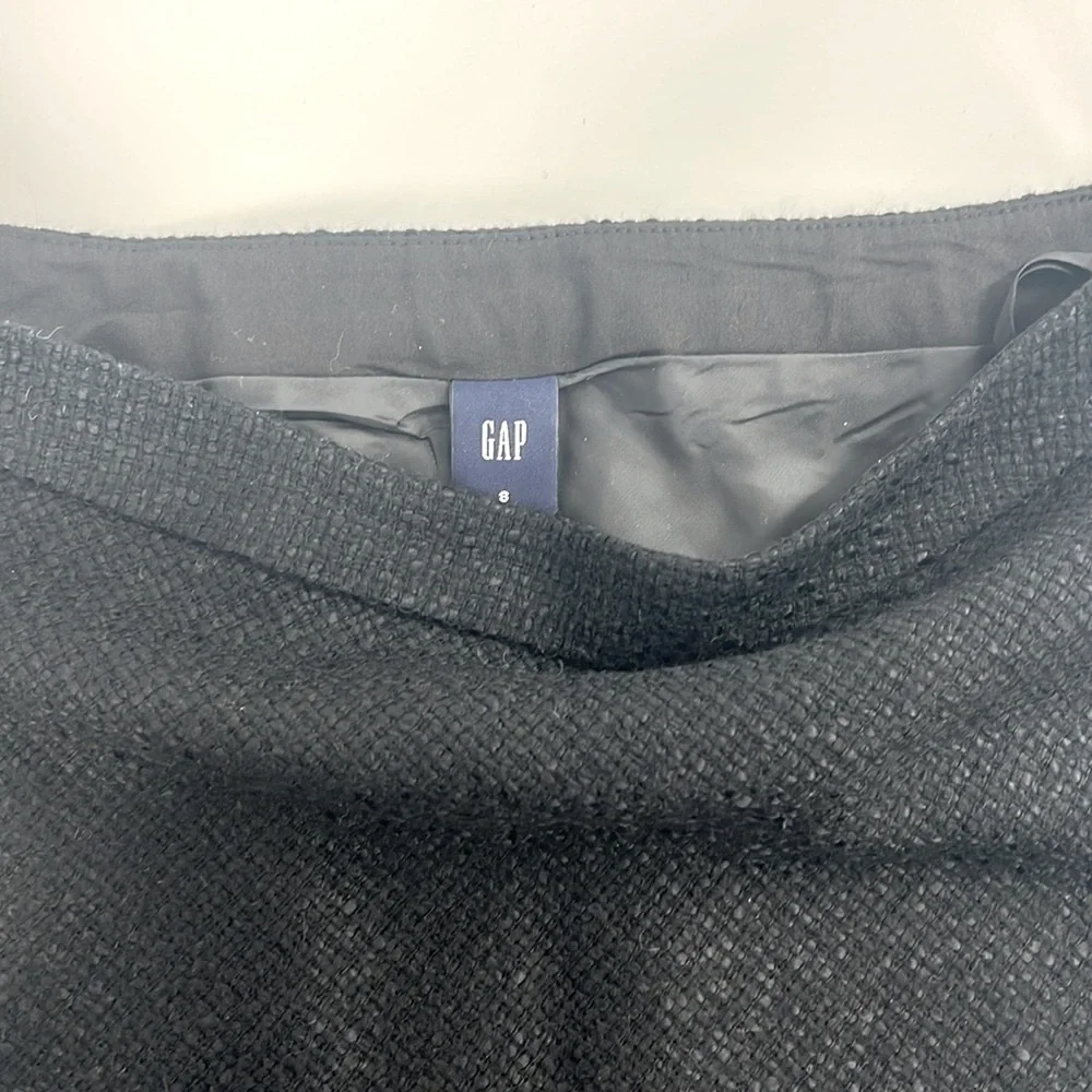 Gap tweed wool blend pencil flare office work professional quality‎ skirt size 8